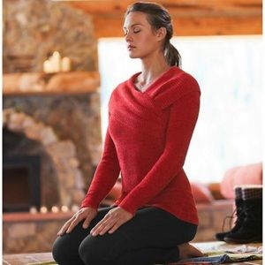 Athleta Sochi Red Tunic Sweater